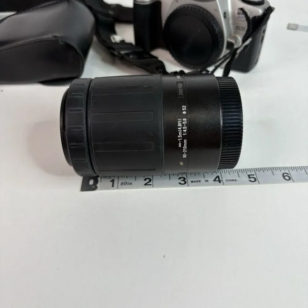 Vintage Canon Rebel 2000 Eos, With Flash And Zoom 80-200mm 1:4.5-5.6 Lens, UV
